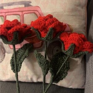 Handmade crochet rose